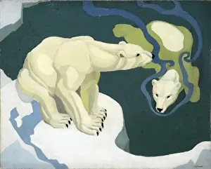Raymond Sheppard Art Prints: Two Polar bears