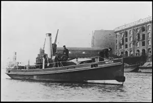 London Metropolitan Police History Prints: Police Launch - Wapping