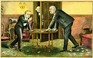Political cartoon, On the Turn of the Card Political cartoon, On the Turn of the Card