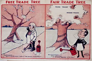 Political poster, Free Trade versus Fair Trade Political poster, Free Trade versus Fair Trade