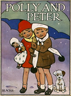 Polly and Peter - children in the snow by Harold Earnshaw Polly and Peter - children in the snow by Harold Earnshaw