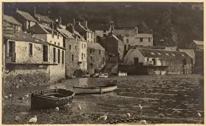 Polperro Harbour Print, Cornwall 1910s