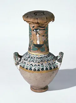 Polychromed vase. Tomb of Kha. 1400 BC. Egypt Polychromed vase. Tomb of Kha. 1400 BC. Egypt