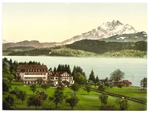 Switzerland 19th Century Prints: The Polytechnic Chalet, Seeburg, (i. e. Seeberg), Lucerne, Sw
