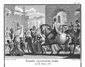 Ancient Roman History Images Prints: Pompeius Flees Rome
