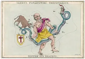 18th Century Astronomy Prints: Poniatowski Star Map