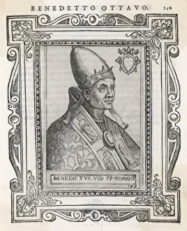 Medieval Popes Prints: Pope Benedictus VIII