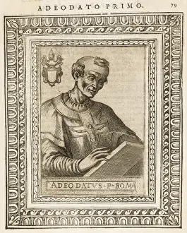 Early Christian Leaders Prints: Pope Deusdedit II