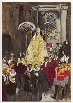Pope Pius XI Prints: Pope in Procession