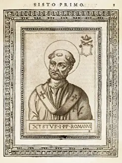Early Christian Leaders Prints: Pope Sixtus I
