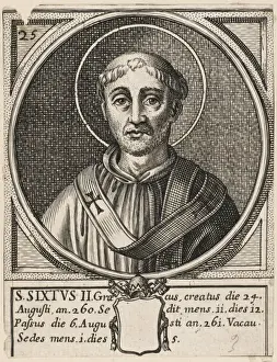 Early Christian History Prints: Pope Sixtus II