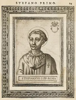 Early Christian Saints Prints: Pope Stephanus I