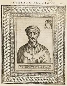 Medieval Popes List Prints: Pope Stephanus VII