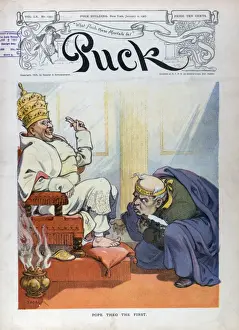 Puck Magazine Illustrations Online Prints: Pope Theo the first
