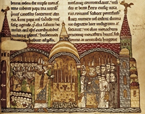 The Pope Urban II consecrates the altar of the The Pope Urban II consecrates the altar of the