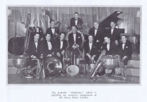 The popular Orpheans Jazz Band, at the Savoy Hotel, London The popular Orpheans Jazz Band, at the Savoy Hotel, London
