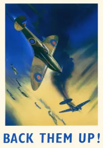 World War Two RAF Spitfire Print - Back Them Up