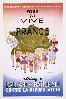 Population Postcard 1930s French Print Encouraging Growth