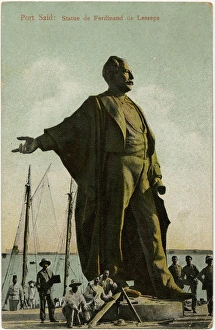 Port Said, Egypt - Ferdinand de Lesseps statue Port Said, Egypt - Ferdinand de Lesseps statue