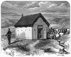 Portable hut for police in County Mayo, Ireland Portable hut for police in County Mayo, Ireland