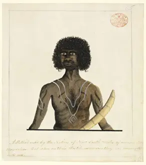 Thomas Watling Collection Prints: Portrait of an Aboriginal man