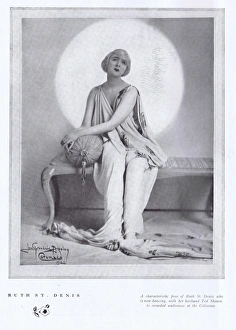 Portrait of the American dancer Ruth St. Denis, London, 1922 Portrait of the American dancer Ruth St. Denis, London, 1922