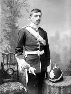 Portrait of an army officer in dress uniform, Mid Wales Portrait of an army officer in dress uniform, Mid Wales