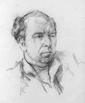 David Wright Pencil Print c. 1950