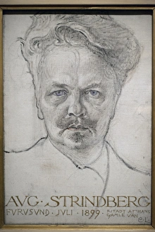Portrait of August Strindberg (1849-1912) by Carl Larsson Portrait of August Strindberg (1849-1912) by Carl Larsson