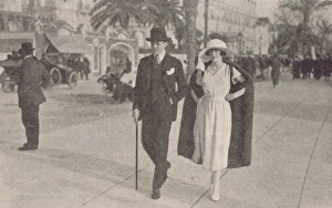 Portrait of the dancers Dina Harris and Ted Trevor in Nice Portrait of the dancers Dina Harris and Ted Trevor in Nice