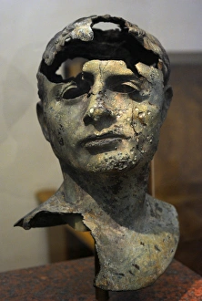 Portrait of a man. Roman work, early 1st century AD. Bronze Portrait of a man. Roman work, early 1st century AD. Bronze
