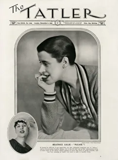 Portrait photograph by Janet Jevons of Beatrice ('Bea') Lillie (1894-1989) on the Portrait photograph by Janet Jevons of Beatrice ('Bea') Lillie (1894-1989) on the