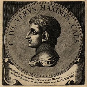 Portrait of Roman Emperor Gaius Iulius Verus Maximus Portrait of Roman Emperor Gaius Iulius Verus Maximus