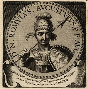 Portrait of Roman Emperor Romulus Augustulus Portrait of Roman Emperor Romulus Augustulus