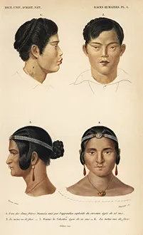 Portrait of a Thai man and Indian woman Portrait of a Thai man and Indian woman