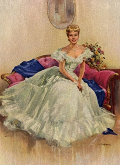 Portrait of a young woman in a white dress Portrait of a young woman in a white dress