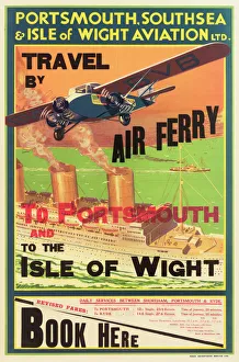 Portsmouth, Southsea & Isle of Wight Aviation Poster Portsmouth, Southsea & Isle of Wight Aviation Poster