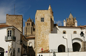 Portugal. Evora. Catheral and Largo das Portas de Moura Portugal. Evora. Catheral and Largo das Portas de Moura