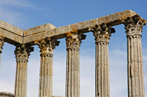 Portugal. Roman Temple of Evora. Corinthian style. 1st centu Portugal. Roman Temple of Evora. Corinthian style. 1st centu