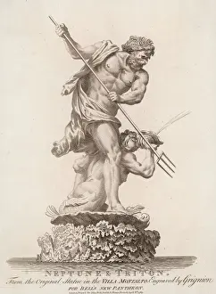 Print of Neptune with Triton
