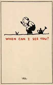 Postcard design - When can I see you? Postcard design - When can I see you?