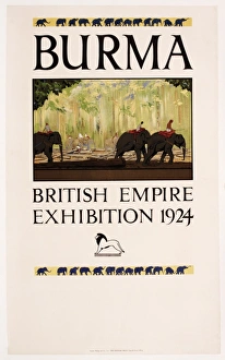 Poster advertising Burma at the British Empire Exhibition Poster advertising Burma at the British Empire Exhibition