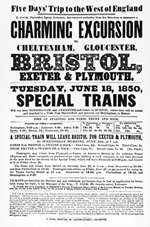Poster advertising a Cooks Tours railway excursion Poster advertising a Cooks Tours railway excursion