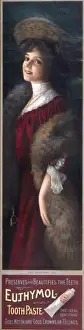 Elegant Edwardian Lady with Euthymol Toothpaste Print