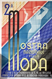 Poster advertising a Fashion Exhibition, Turin, Italy Poster advertising a Fashion Exhibition, Turin, Italy