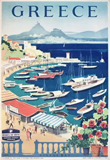 Poster advertising holidays in Greece Poster advertising holidays in Greece
