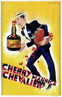 Poster advertising Maurice Chevalier Cherry Brandy Poster advertising Maurice Chevalier Cherry Brandy