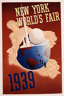 Poster advertising New York Worlds Fair Poster advertising New York Worlds Fair