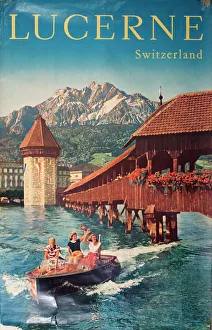 Poster advertising trips to Lucerne, Switzerland Poster advertising trips to Lucerne, Switzerland
