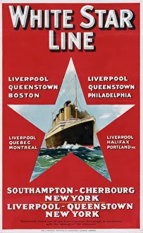 Poster advertising White Star Line to USA and Canada Poster advertising White Star Line to USA and Canada